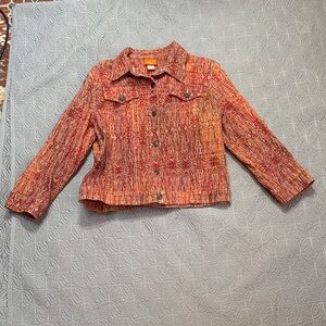 Hearts of Palm orange pattern jacket